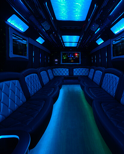 party bus wet bar stocked