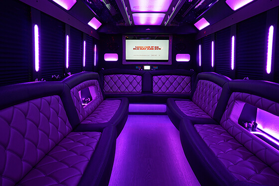 bar space on party bus